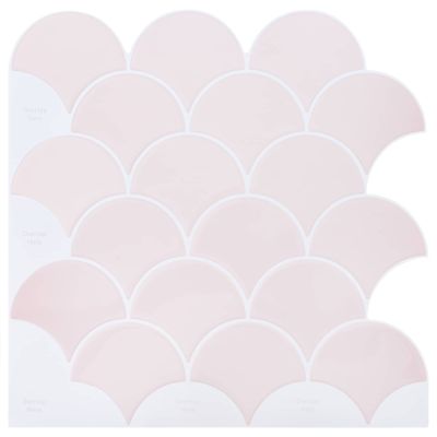 vidaXL Dlaždica v tvare rybacej šupiny 50 pcs Svetlo ružová 30 x 30 cm