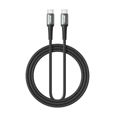 Pletený kábel BWOO USB-C - USB-C 3m 60W čierny