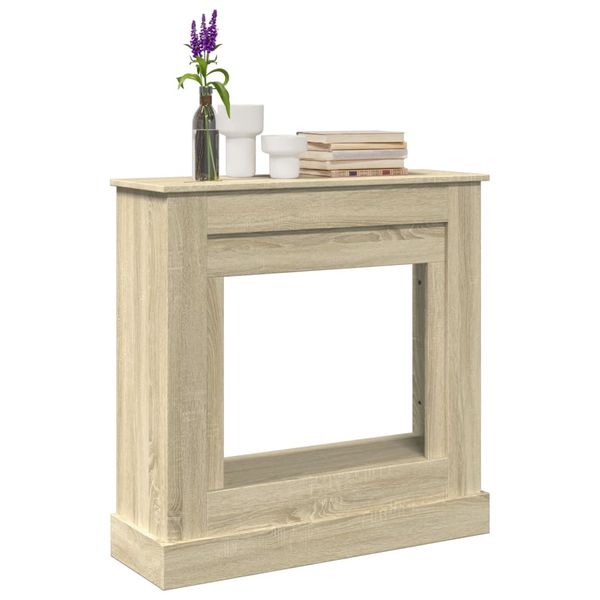 vidaXL Obloženie krbu dub sonoma 90x30x90 cm kompozitné drevo