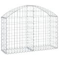 vidaXL Oblúkový gabionový kôš 100x30x60/80 cm pozinkované železo