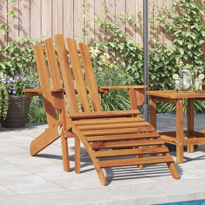 vidaXL Záhradná stolička Adirondack s podnožkou akáciové drevo