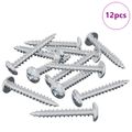 vidaXL Drevená skrutka 12 ks Strieborná M4 x 28 mm Železo
