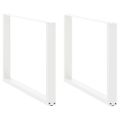 vidaXL Nohy k jedálenskému stolu v tvare U, 2 ks, biele, 100 x (72-73) cm, oceľové