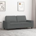 vidaXL 2-miestna pohovka tmavosivá 140 cm látka