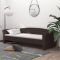 vidaXL Pohovka s matracom a USB tmavohnedá látková 90x200 cm
