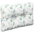 vidaXL Poduška na paletovú pohovku vzor listov 50x40x12 cm látka