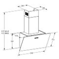 vidaXL Nástenný digestor 60 cm, nehrdzavejúca oceľ+tvrdené sklo, biely