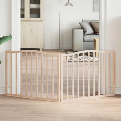 vidaXL Brána pre psa skladacia 2 panely 160 cm topoľové drevo