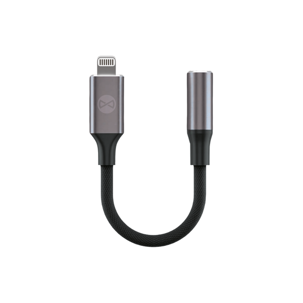 Forever adaptér audio AJL-01 jack 3,5 mm - Lightning black