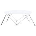 vidaXL Strieška Bimini so 4 oblúkmi biela 243x(230-244)x137 cm
