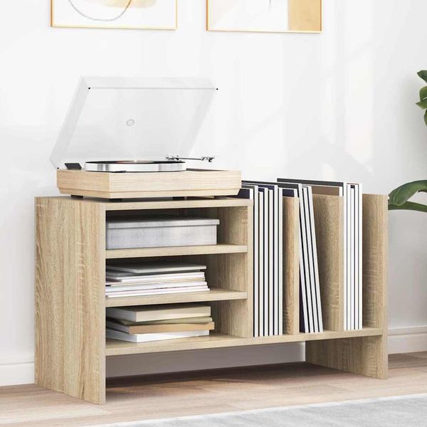 vidaXL Skrinka na gramofónové platne Sonoma dub 78,5 x 35 x 45 cm