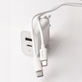 Nabíjačka Maxlife MXTC-06-30AC PD QC 1x USB-C 1x USB 30W biela + kábel USB-C - USB-C 60W