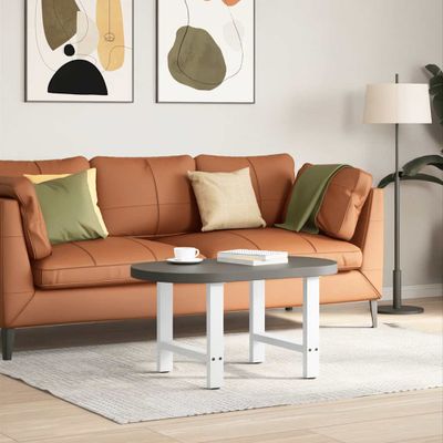 vidaXL Nohy na konferenčný stolík, biele, 2 ks, 50 x (42-43) cm, oceľové