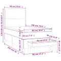 vidaXL Posteľný rám boxsping s matracom tmavozelený 90x190 cm zamat