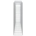 vidaXL Oblúkové gabiónové koše 6ks 400x50x180/200cm pozinkované železo