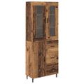 vidaXL Highboard 2 ks Staré drevo 69,5 x 34 x 180 cm Kompozitné drevo