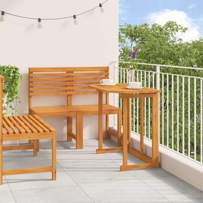 vidaXL Záhradný bistro set 3 pcs Hnedá Pevné akáciové drevo