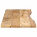 vidaXL Stolová doska so zakrivením 160x50x2,5 cm surový mangový masív