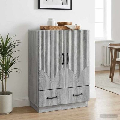vidaXL Servírovacia skriňa so zásuvkou Sivá sonoma 66 x 34,5 x 92 cm
