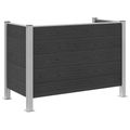 vidaXL Plot pre odpadkový kôš Sivá 161 x 85 x 115 cm Hliník a WPC