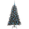 vidaXL Umelý vianočný stromček Zelená 150 cm PVC, plast a oceľ