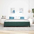 vidaXL Posteľ s pružinovým rámom Tmavozelená 200 x 210 cm látka