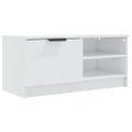 vidaXL TV stolíky 2 ks lesklé biele 80x35x36,5cm spracované drevo