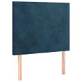 vidaXL Posteľný rám boxsping s matracom tmavomodrý 100x200 cm zamat