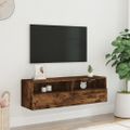 vidaXL TV nástenná skrinka dymový dub 100x30x30 cm kompozitné drevo
