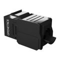 ITS konektor Keystone jack RJ45 Cat. 6A UTP samozařezávací, čierny