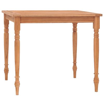 vidaXL Stôl Batavia 85x85x75 cm tíkový masív