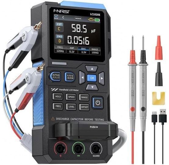 LCR merač a tester komponentov FNIRSI LC1020E.