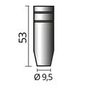 SOLUTION Silne kónická plynová hubica Ø 9,5 (NW9,5), 53mm