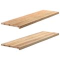 vidaXL Okenný parapet 2 ks 140x40x2 cm neošetrený dubový masív