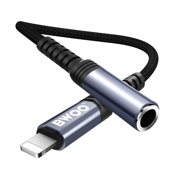 BWOO Adaptér AUX 3,5mm - Lightning Čierny BZ48