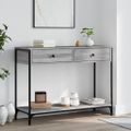 vidaXL Konzolový stolík sivý sonoma 100x34,5x75 cm kompozitné drevo