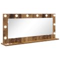 vidaXL Toaletné zrkadlo Staré drevo 100 x 45 x 18 cm Obdĺžnikový
