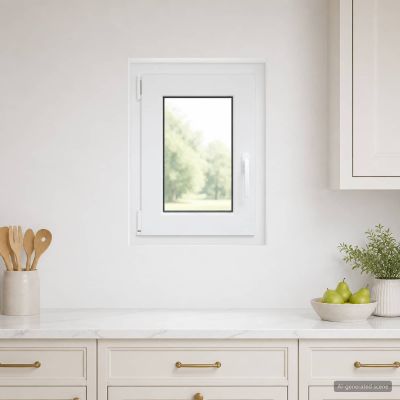 vidaXL Biele vnútorné farby okna v suteréne RISOR 40 x 55 cm