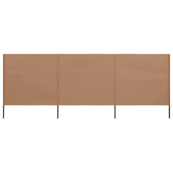 vidaXL 3-panelová zábrana proti vetru látková 400x80 cm sivo-hnedá