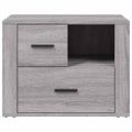 vidaXL Nočný stolík sivý sonoma 60x36x45 cm spracované drevo