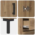vidaXL Highboard Remeselný dub 69,5 x 34 x 180 cm Kompozitné drevo
