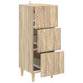 vidaXL Zásuvkový kabinet Dub sonoma 33 x 34,5 x 90 cm Kompozitné drevo
