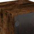 vidaXL Nočné skrinky so sklenenými dverami 2 ks dymový dub 35x37x50 cm
