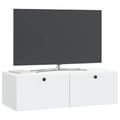 vidaXL Nástenná TV skrinka 98 x 41 x 30 cm Biela Kompozitné drevo