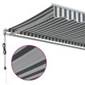 vidaXL Automaticky zaťahovacia markíza antracit a biela 450x350 cm