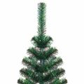 vidaXL Umelý predsvietený vianočný stromček Zelená 150 cm PVC a kov