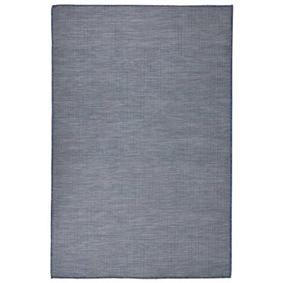 vidaXL Vonkajší koberec s plochým tkaním 120x170 cm modrý
