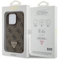 Obal Guess pre iPhone 15 Pro 6,1" GUHCP15LP4TDPW hnedý tvrdý kryt Koža 4G Triangle Strass