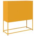 vidaXL Komoda horčicovožltá 100,5x39x107 cm oceľ valcovaná za studena