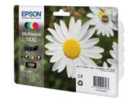 Epson 18XL Multipack - 4-balenie - XL - čierna, žltá, azúrová, purpurová - originálna - blistr s akustickým / elektromagnetickým alarmom - atramentová cartridge (balenie 30) - pre Expression Home XP-212, 215, 225, 312, 315, 322, 325, 412, 415, 422, 425